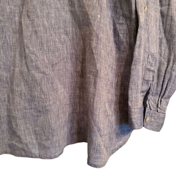 JJill Love Linen Sz‎ M Tunic Top Lagenlook Coastal Cruise Office Casual - Picture 5 of 11